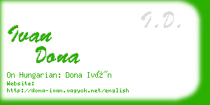 ivan dona business card